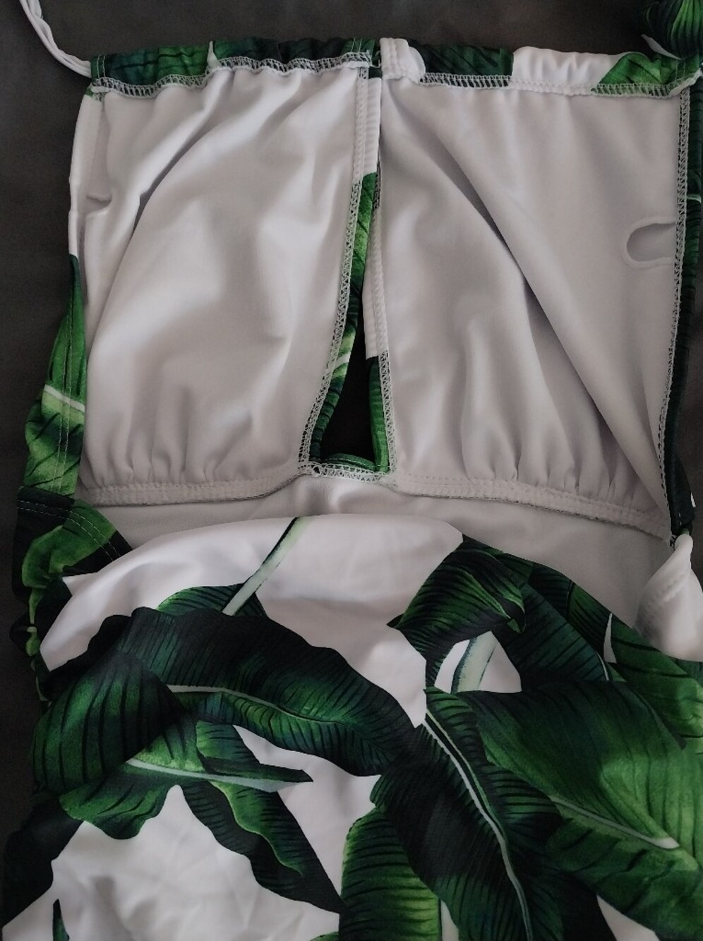 B2Prity Green Tropical Leaf One-Piece Swimwear NWT Size L - Picture 5 of 9